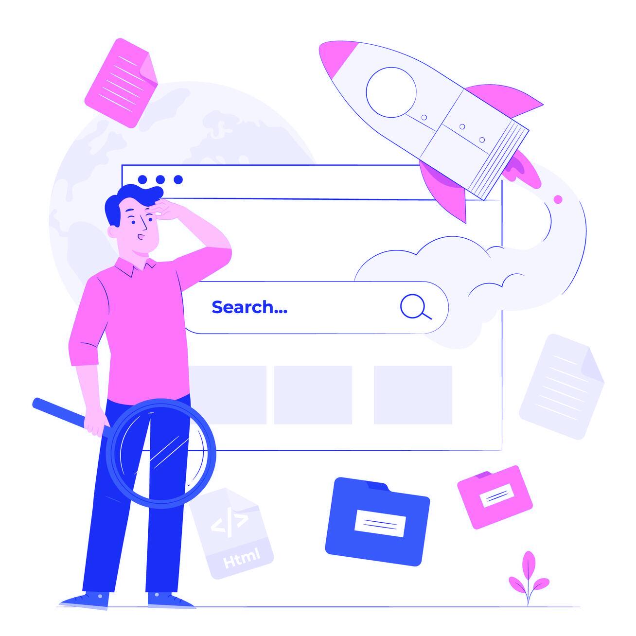 man that is searching